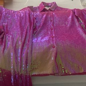 Pink sequins set